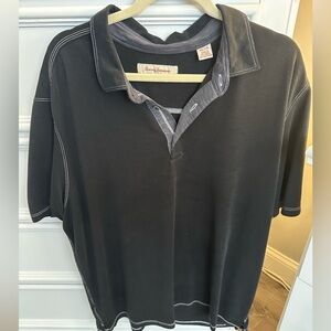 Tommy Bahama Men’s Black Short Sleeve Polo Shirt Size XXL